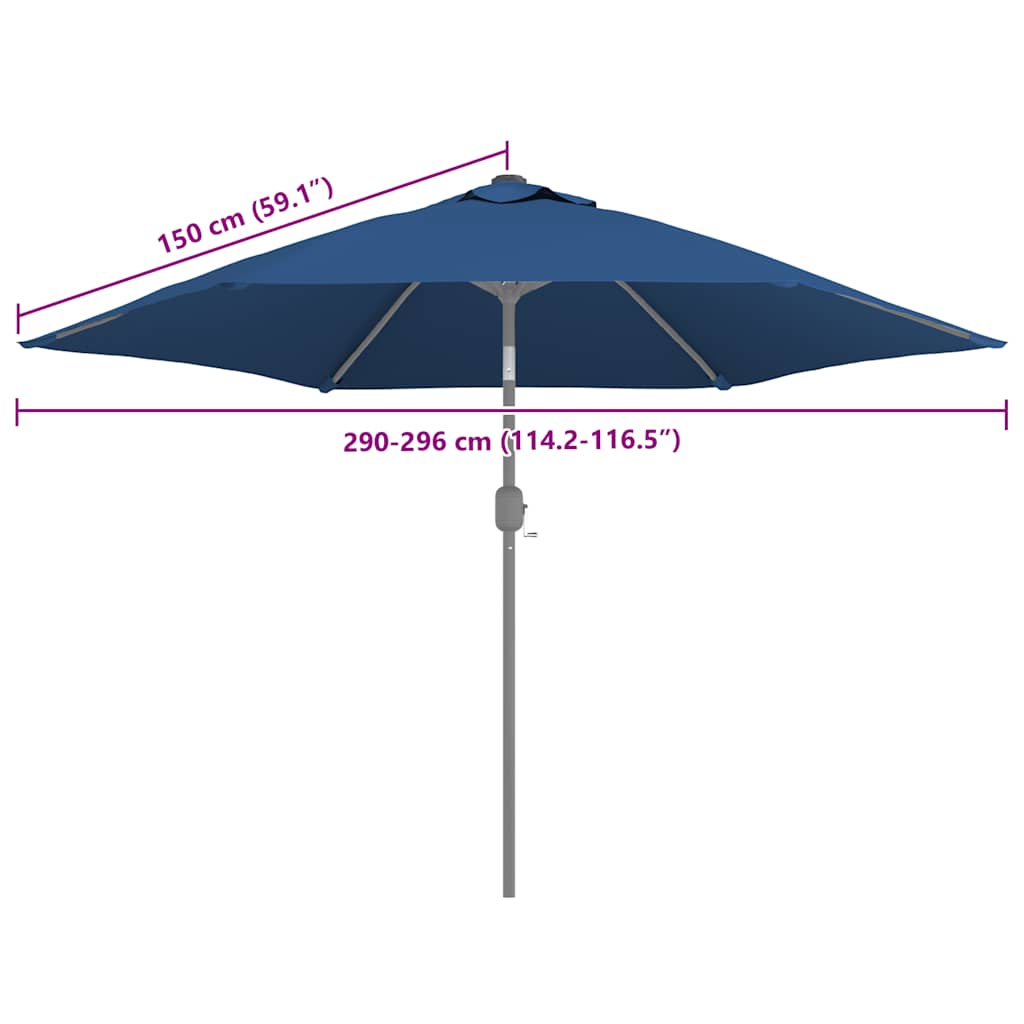 Telo di Ricambio per Ombrellone Azzurro 300 cm | homemem39