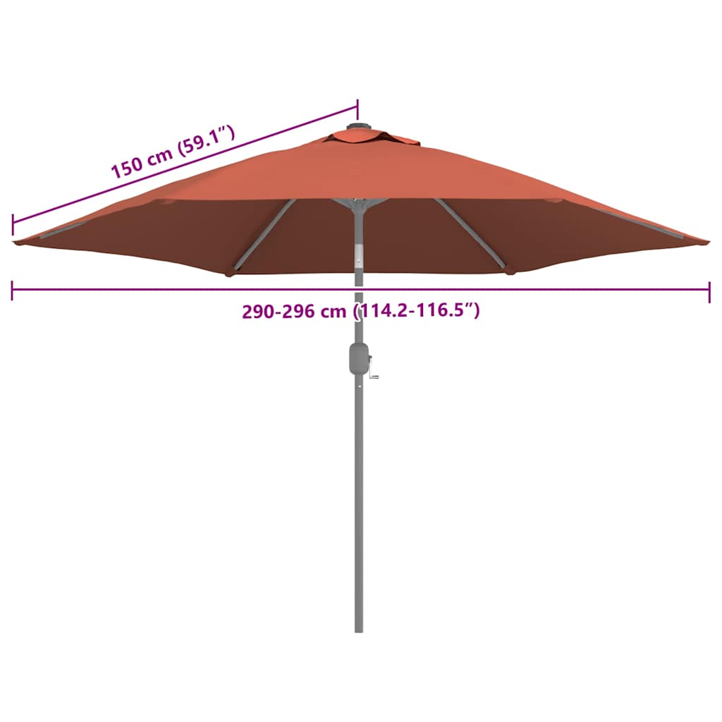 Telo di Ricambio per Ombrellone Terracotta 300 cm | homemem39