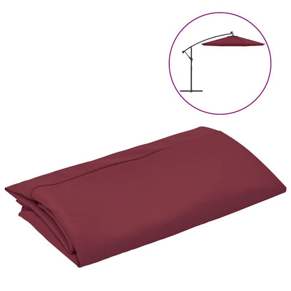 Telo di Ricambio per Ombrellone a Sbalzo Rosso Bordò 300 cm | homemem39