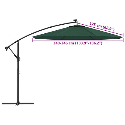 Telo di Ricambio per Ombrellone Bianco Verde 350 cm | homemem39