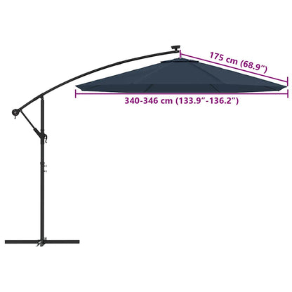 Telo di Ricambio per Ombrellone Bianco Blu 350 cm | homemem39
