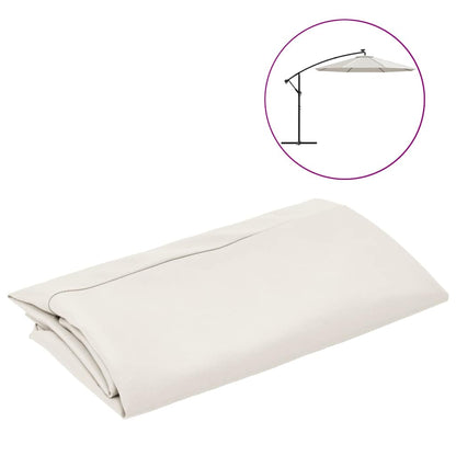 Tessuto di ricambio per ombrellone Bianco sabbia 350 cm