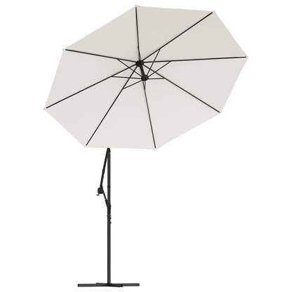 Tessuto di ricambio per ombrellone Bianco sabbia 350 cm