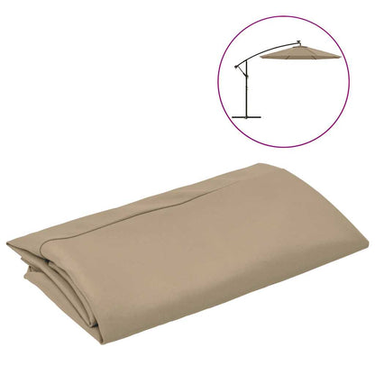 Tessuto di ricambio per ombrellone a sbalzo color talpa 350 cm