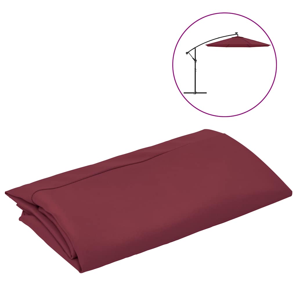 Tessuto di ricambio per ombrellone Rosso bordeaux 350 cm
