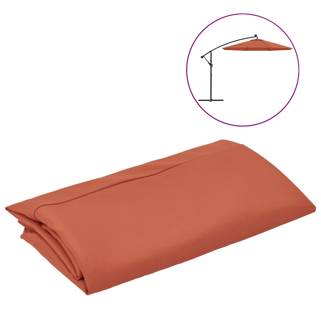 Telo di Ricambio per Ombrellone Grigio Terracotta 350 cm | homemem39