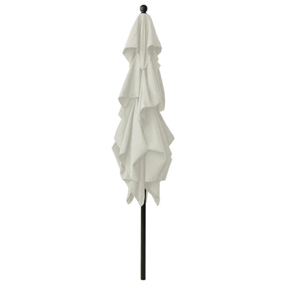 Ombrellone a Sbalzo 3 Livelli Palo Alluminio 2,5x2,5 m Sabbia - homemem39