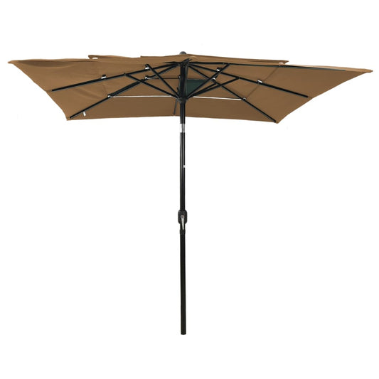 Ombrellone a 4 Livelli con Palo in Alluminio Talpa 2,5x2,5 m - homemem39