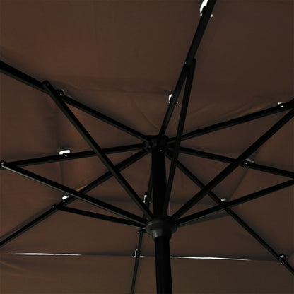Ombrellone a 4 Livelli con Palo in Alluminio Talpa 2,5x2,5 m - homemem39