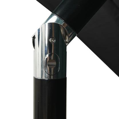 Ombrellone a Sbalzo 3 Livelli Palo Alluminio 2,5x2,5 m Nero - homemem39