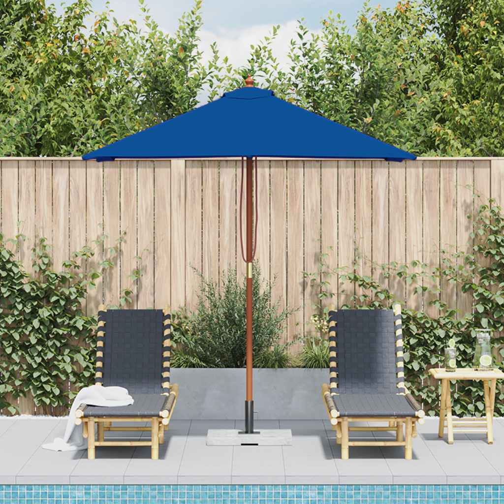 Ombrellone da Giardino con Palo in Legno 150x200 cm Blu | homemem39