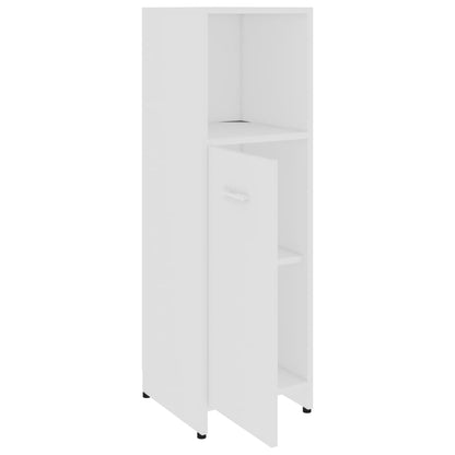 Set Mobili da Bagno 4 pz Bianco in Legno Multistrato | homemem39