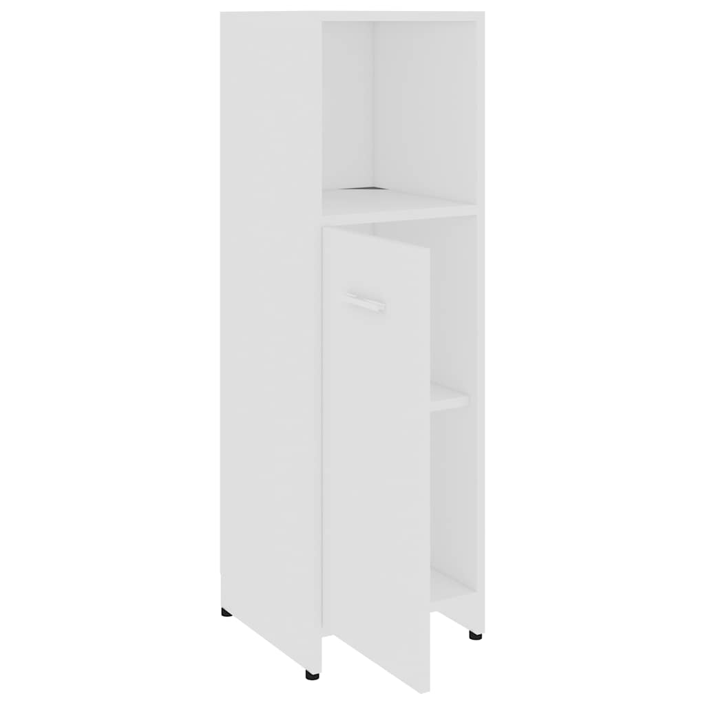 Set Mobili da Bagno 4 pz Bianco in Legno Multistrato