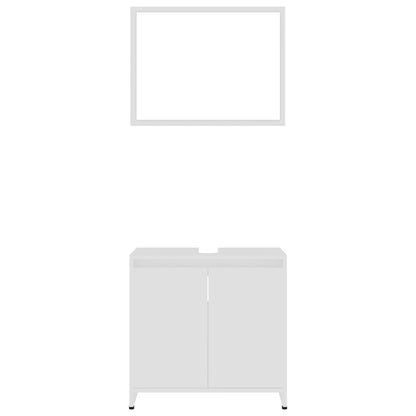 Set Mobili da Bagno 3 pz Bianco in Truciolato | homemem39
