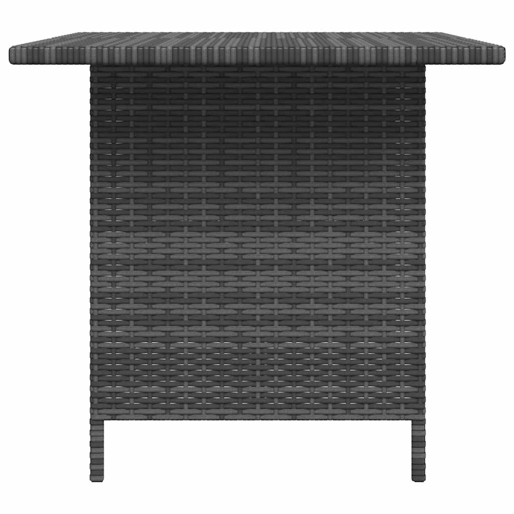 Tavolo da Pranzo da Giardino Grigio 110x70x65 cm in Polyrattan