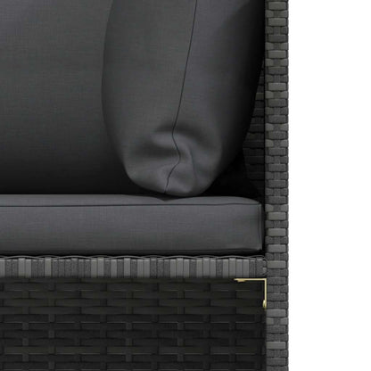 Set Divani da Giardino 4 pz con Cuscini in Polyrattan Grigio | homemem39