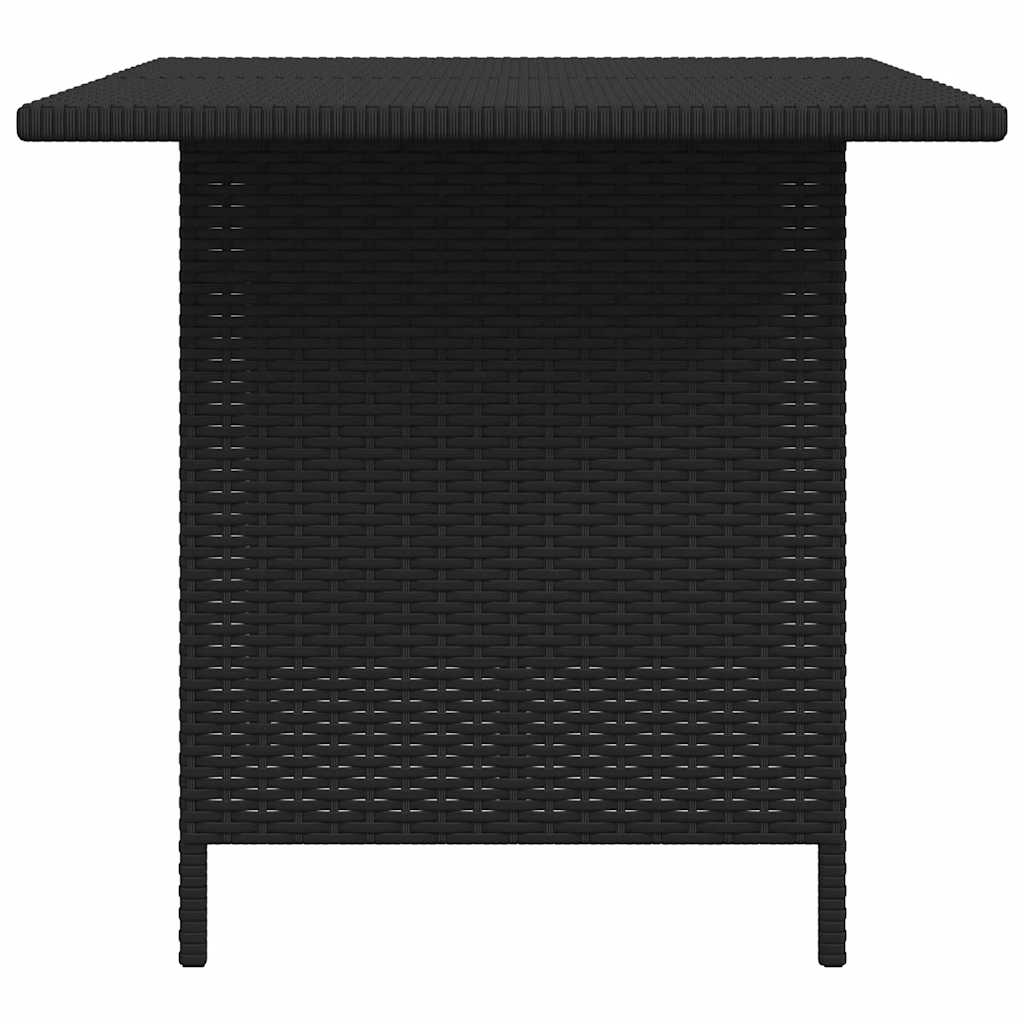 Tavolo da Pranzo da Giardino Nero 110x70x65 cm in Polyrattan