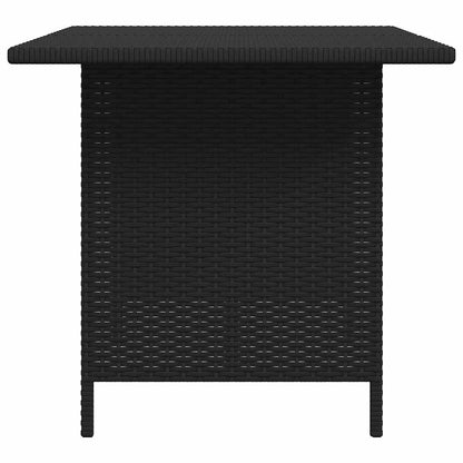 Tavolo da Pranzo da Giardino Nero 110x70x65 cm in Polyrattan