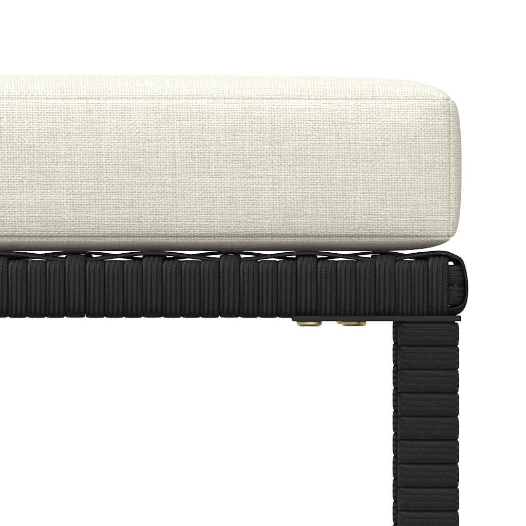Set Divani da Giardino 4 pz con Cuscini in Polyrattan Nero | homemem39
