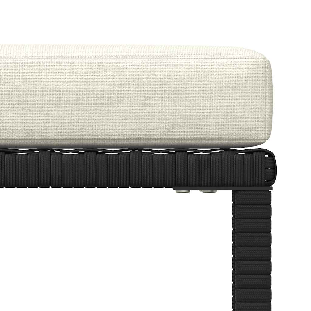 Set Divani da Giardino 4 pz con Cuscini in Polyrattan Nero | homemem39