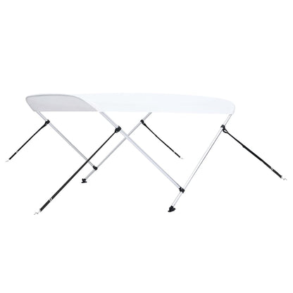 Bimini di Prua con Tendalino a 2 Archi Bianco 180x130x110 cm - homemem39