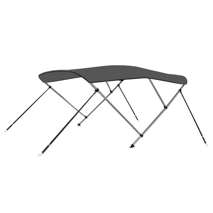 Bimini di Prua con Tendalino a 3 Archi Antracite 183x196x137 cm - homemem39