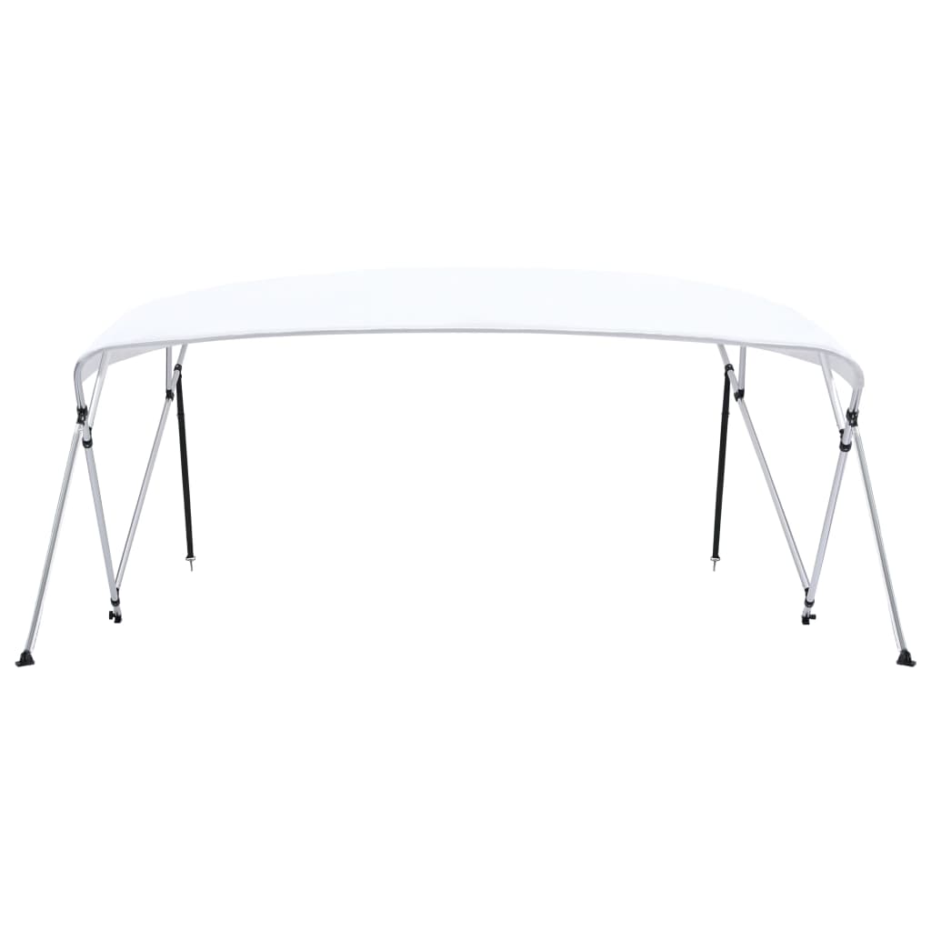 Bimini di Prua Tendalino a 4 Archi Bianco 243x(230-244)x137 cm - homemem39