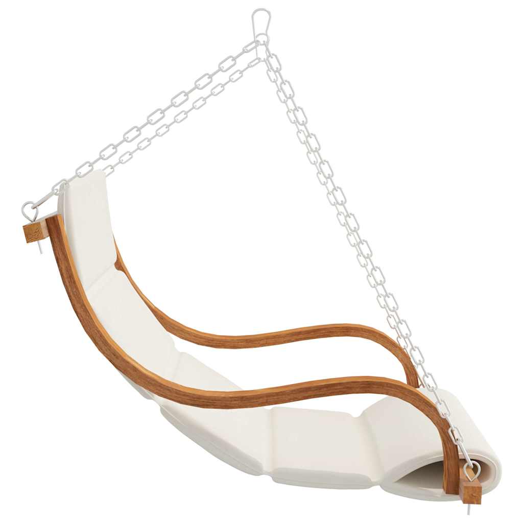 Sedia a Dondolo Senza Telaio con Cuscino Legno Curvato - homemem39
