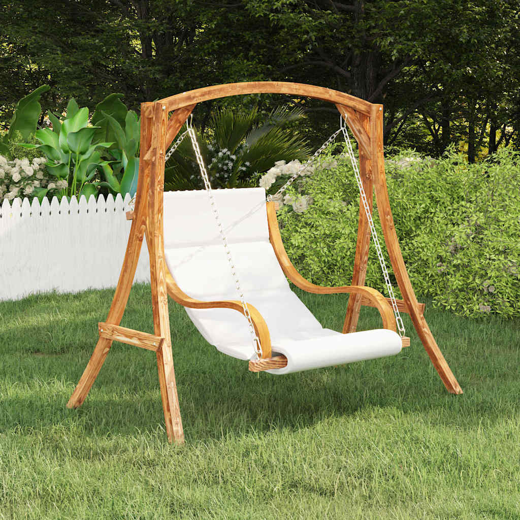 Sedia a Dondolo Senza Telaio con Cuscino Legno Curvato - homemem39