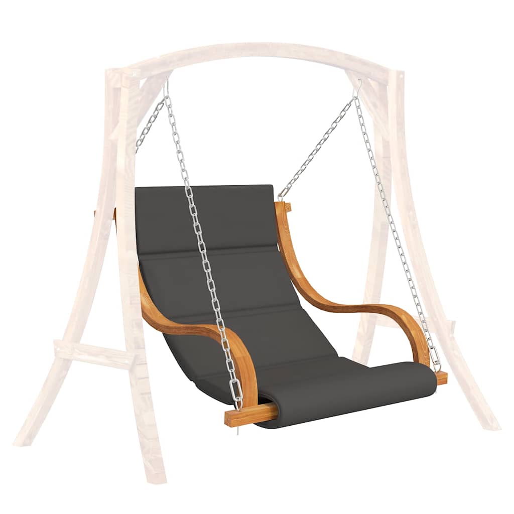 Sedia a Dondolo Senza Telaio con Cuscino in Legno Curvato - homemem39