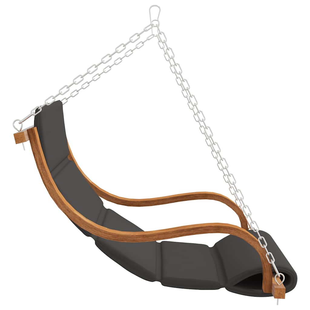 Sedia a Dondolo Senza Telaio con Cuscino in Legno Curvato - homemem39