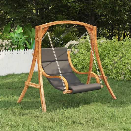 Sedia a Dondolo Senza Telaio con Cuscino in Legno Curvato - homemem39