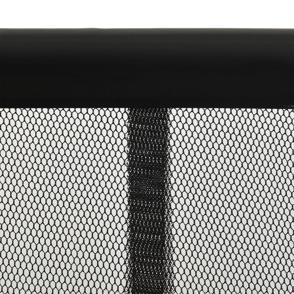 Zanzariera per Porta con 10 Sezioni a Rete Nera 240x240 cm - homemem39