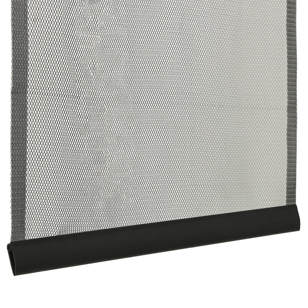 Zanzariera per Porta con 10 Sezioni a Rete Nera 240x240 cm - homemem39