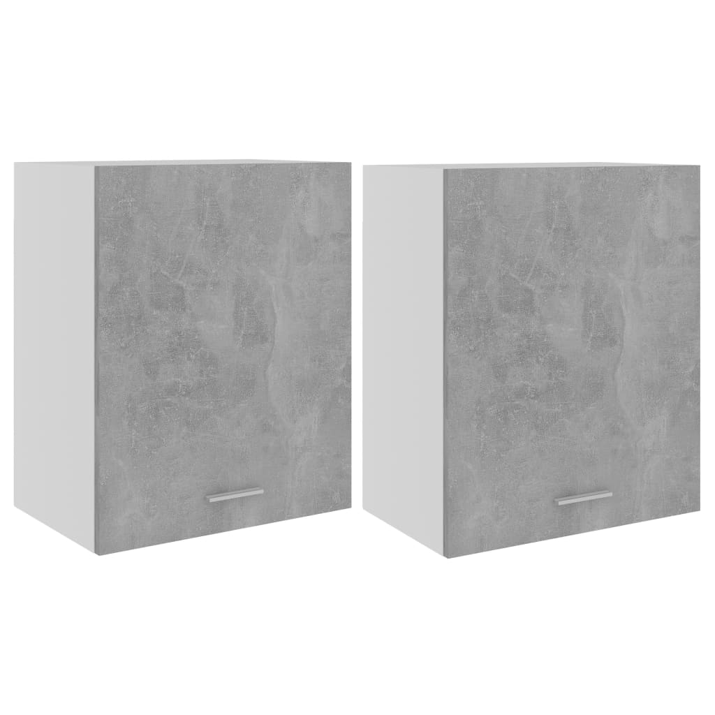 Armadi Sospesi “Lyon” 2 pz Grigo Cemento 50x31x60 cm in - homemem39
