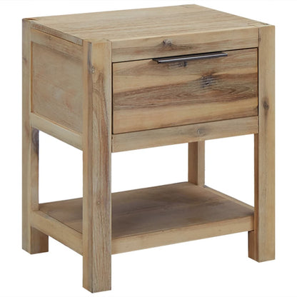 Comodini con Cassetti 2 pz 40x30x48 cm Legno Massello di Acacia | homemem39