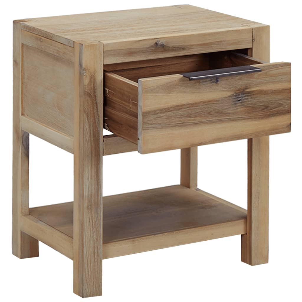 Comodini con Cassetti 2 pz 40x30x48 cm Legno Massello di Acacia | homemem39
