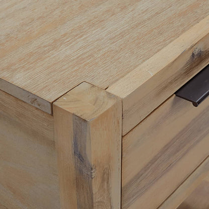 Comodini con Cassetti 2 pz 40x30x48 cm Legno Massello di Acacia | homemem39