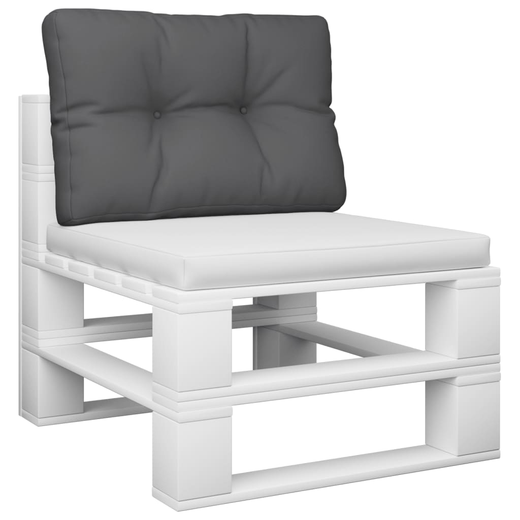 Cuscino per Pallet Antracite 50x40x12 cm in Tessuto | homemem39