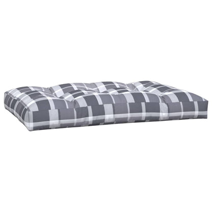 Cuscini per Pallet 5 pz Grigi a Quadri in Tessuto - homemem39