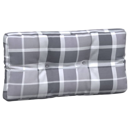 Cuscini per Pallet 5 pz Grigi a Quadri in Tessuto - homemem39