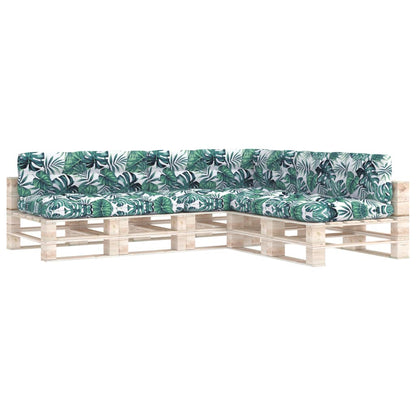 Cuscini per Divano Pallet 7 pz Motivo a Foglie | homemem39