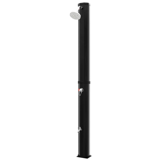 Outdoor Doccia Solare da Esterno con Soffione e Rubinetto 35 L Nero - homemem39