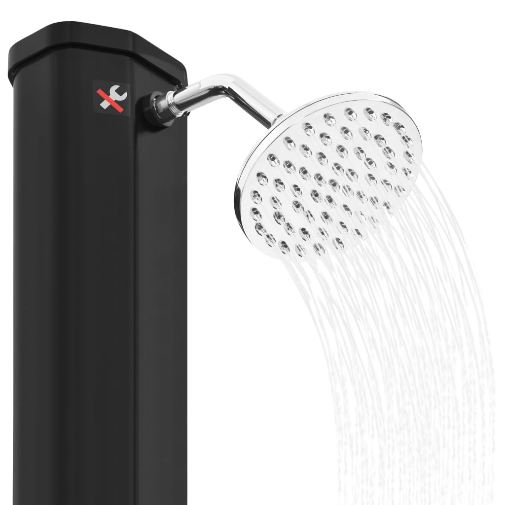 Outdoor Doccia Solare da Esterno con Soffione e Rubinetto 35 L Nero - homemem39