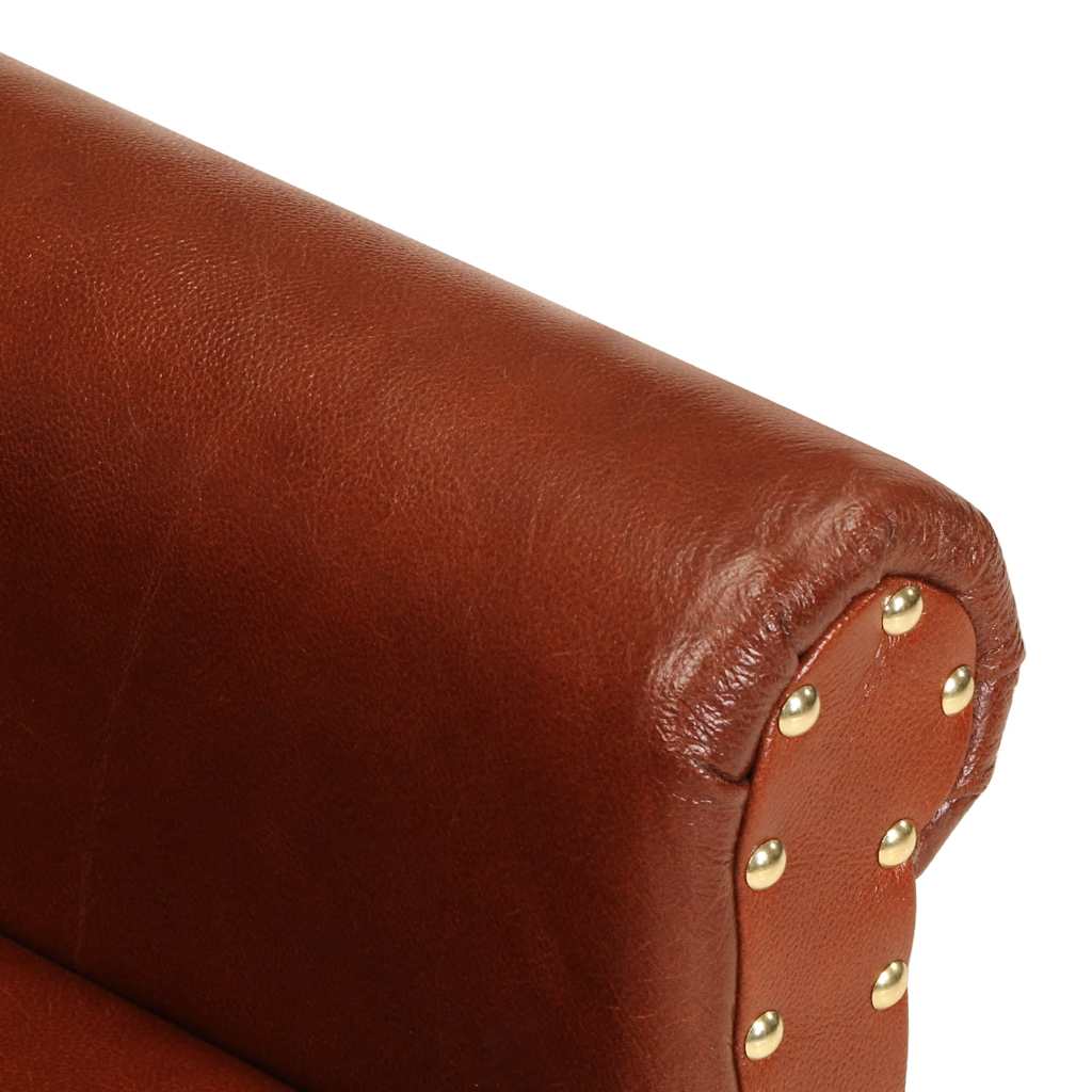 Poltrona a Pozzetto Marrone in Vera Pelle - homemem39