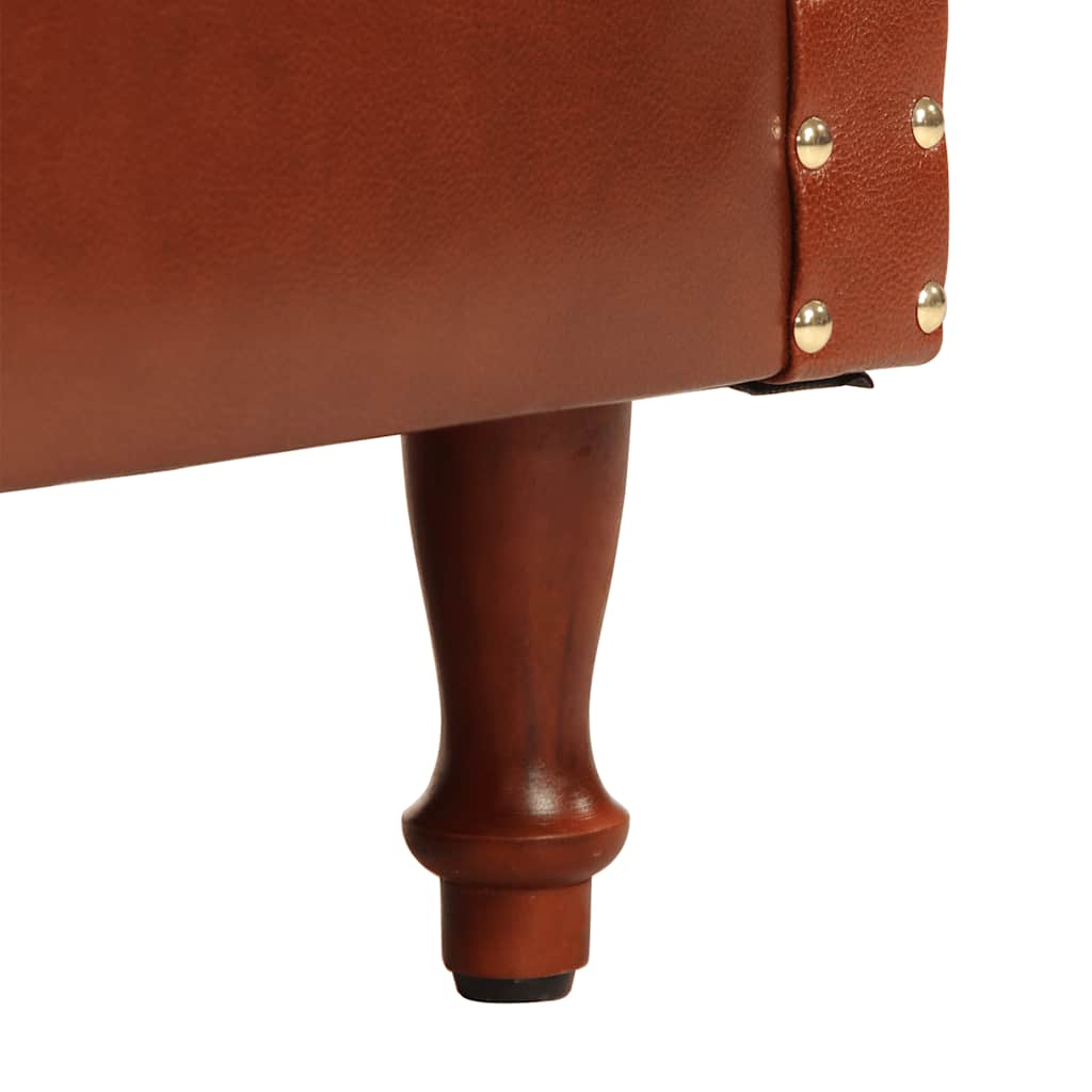 Poltrona a Pozzetto Marrone in Vera Pelle - homemem39