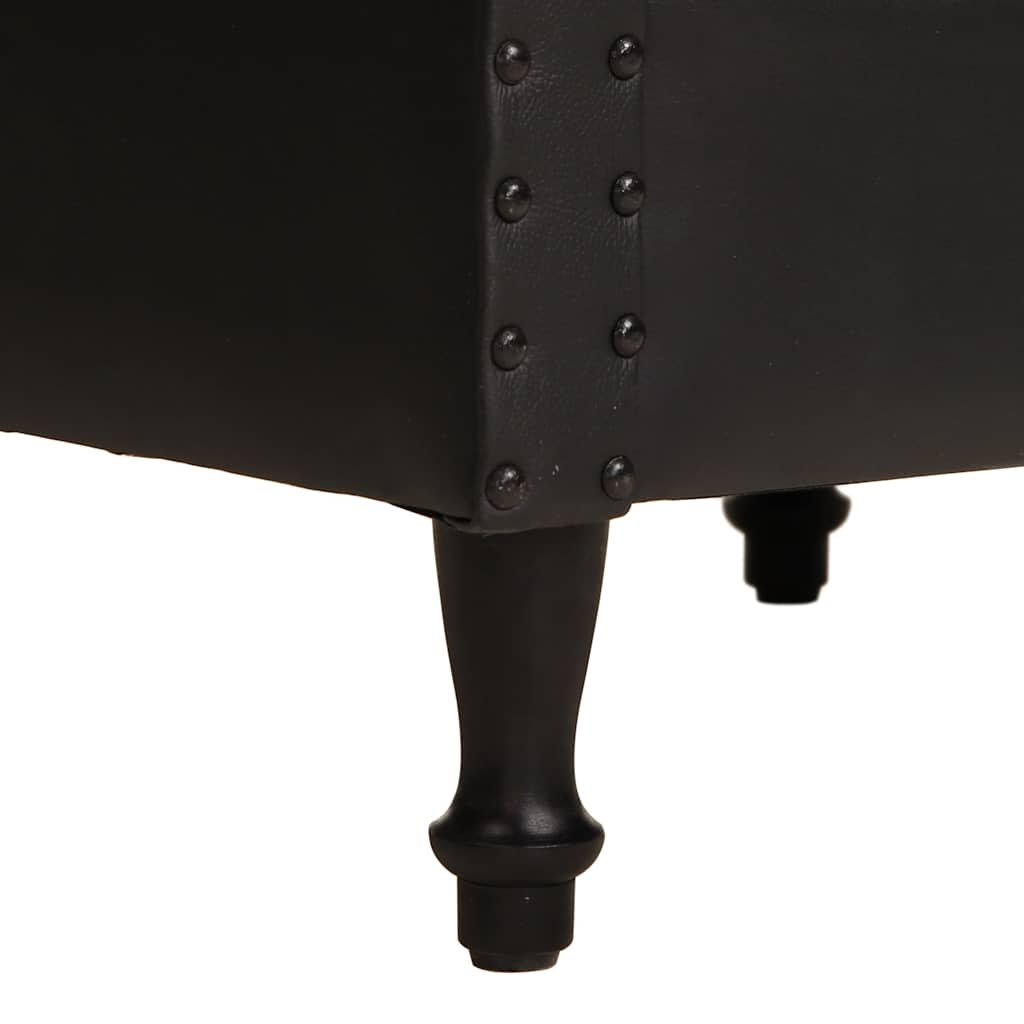 Poltrona a Pozzetto Nera in Vera Pelle - homemem39