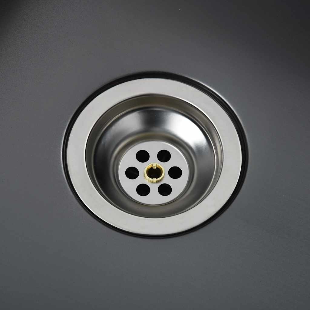 Lavello da Cucina Artigianale Nero in Acciaio Inox | homemem39