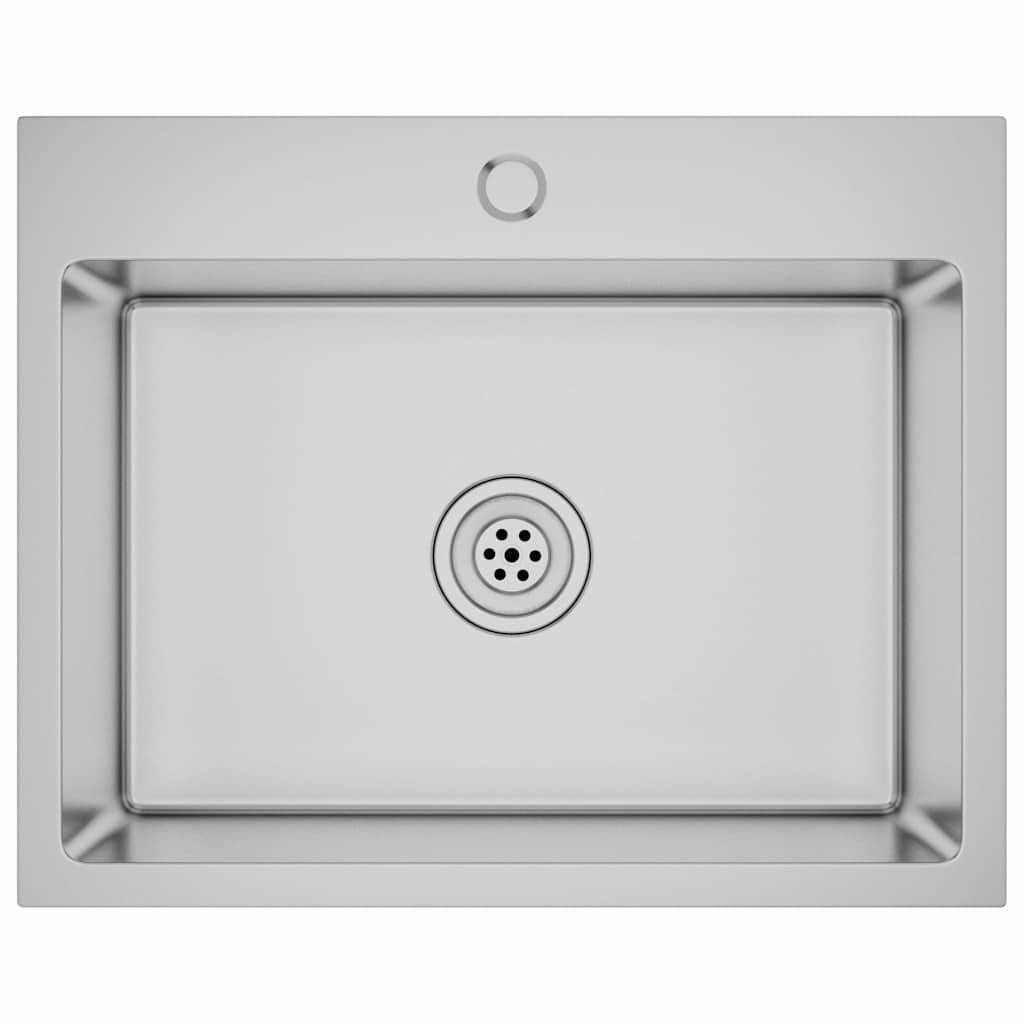 Lavello da Cucina Lavorato a Mano in Acciaio Inox - homemem39