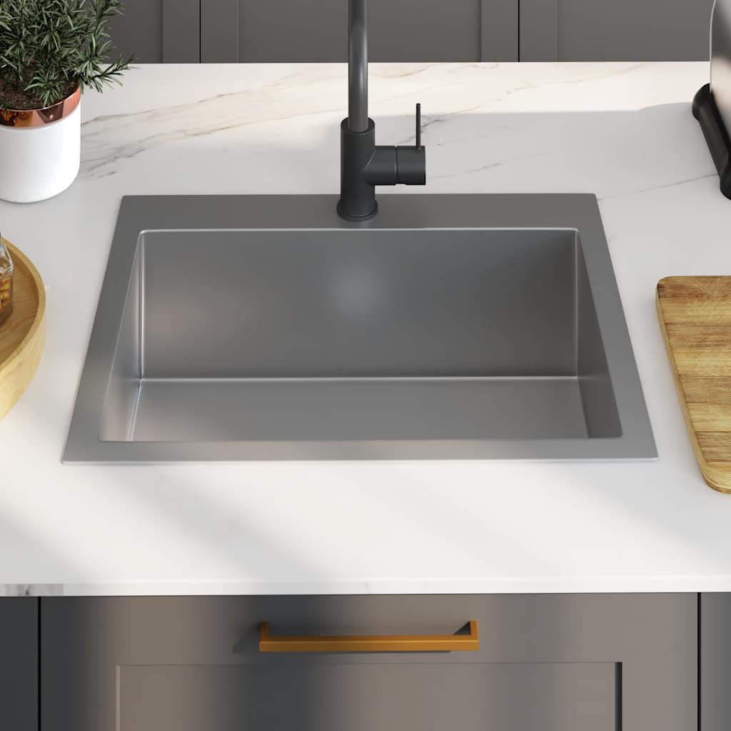 Lavello da Cucina Lavorato a Mano in Acciaio Inox | homemem39